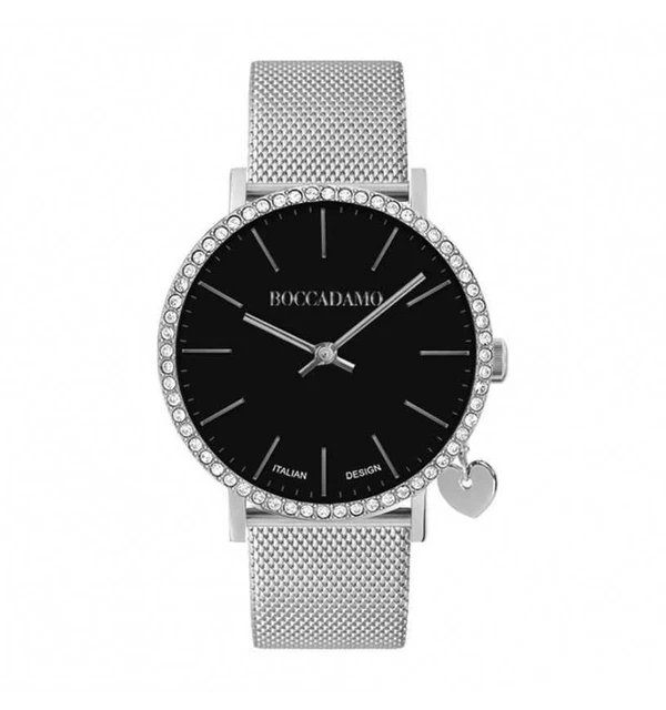 Boccadamo Orologio Donna Quadrante Nero E Cassa Con Cristalli MX005