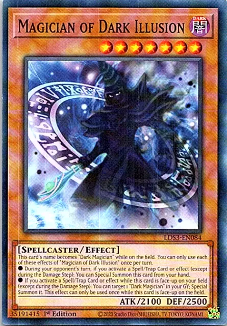 Magician Of Dark Illusion LDS3-EN084 Yu-Gi-Oh Card NM 1st Edition