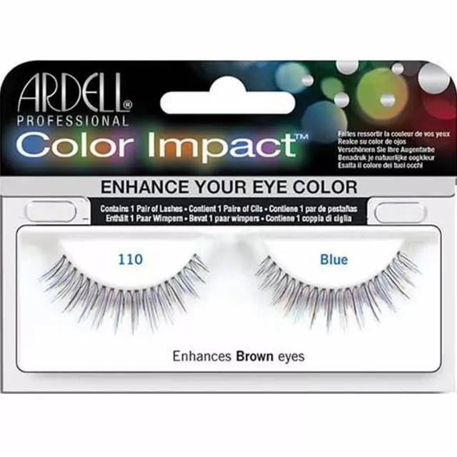 Ardell Color Impact False Eyelashes - Blue (Enhances Brown Eyes) (61474)