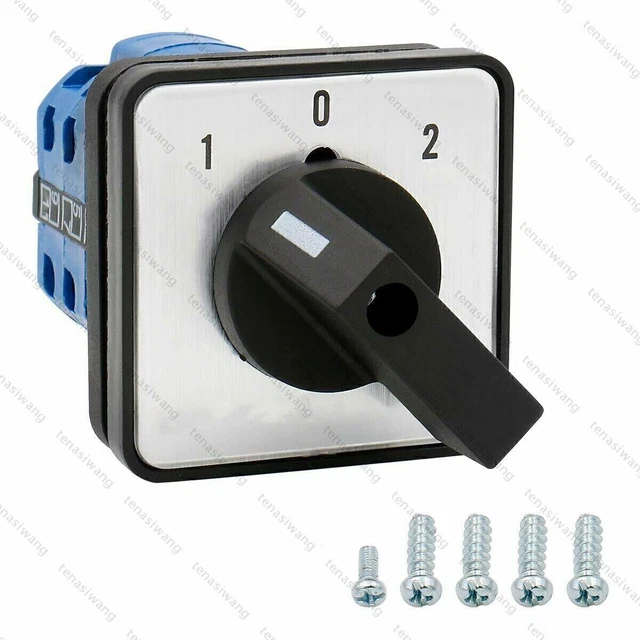 7-Stufen Nockenschalter 500V 20A – Umschalter Mit Verriegelung, 12 Klemmen, 0-1-2-3-4-5-6