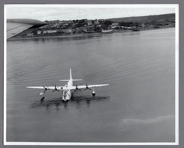 Short Sunderland Flying Boat French Navy Large Original Vintage Press Photo 1