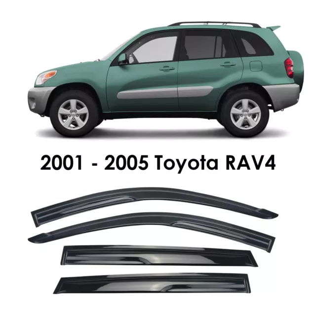New Window Vent Visor Shade Deflector Rain Guard fits for 2001-2005 Toyota Rav4