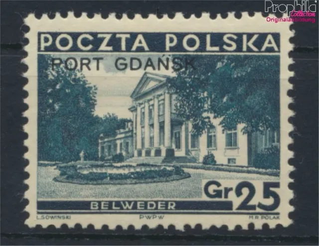 Briefmarken Polnische Post Danzig 1936 Mi 31I mit Falz (9965089