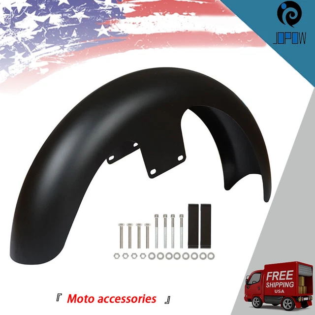 For Touring Electra Street Glide Custom Baggers 21" Wrap Black Front Fender