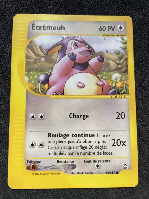 Ecremeuh Commune - Pokemon 94/147 Aquapolis Proche Du Neuf Fr