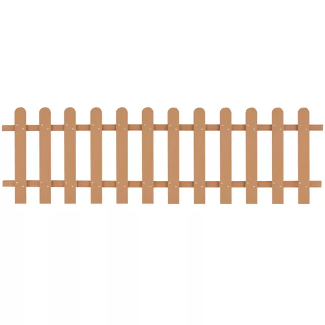 Outdoor Garden Fence Panel Barrier WPC Picket Fence Decor 200 x 60  Brown Q4A2