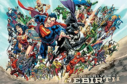 DC UNIVERSE - REBIRTH POSTER 24x36 - BATMAN SUPERMAN WONDER WOMAN 2595