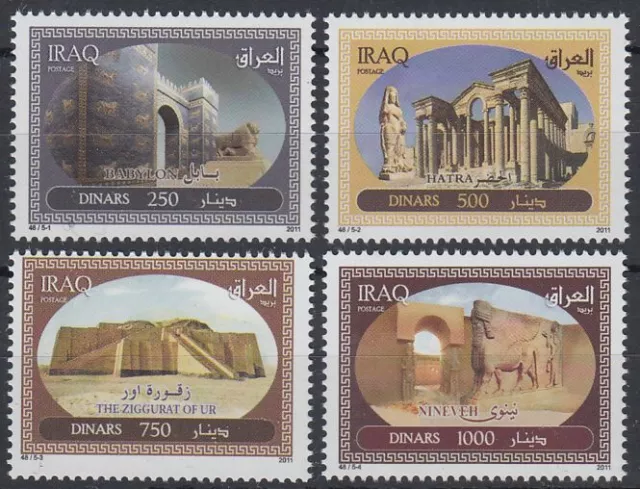 Irak Iraq 2011 ** Mi.1833/36 Archäologische Stätten Babylon Hatra Zikkurat Ur