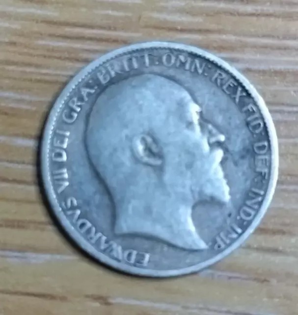 1903 Edward VII Silver Sixpence in Good Condition