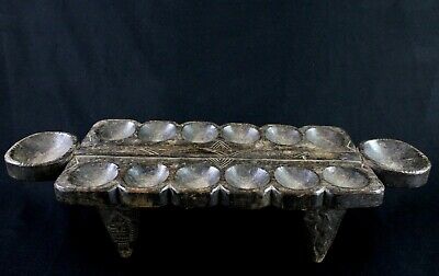 Art African - Antique & Authentic Game D' Awale Senoufo Senufo Game Board 62 CMS 3