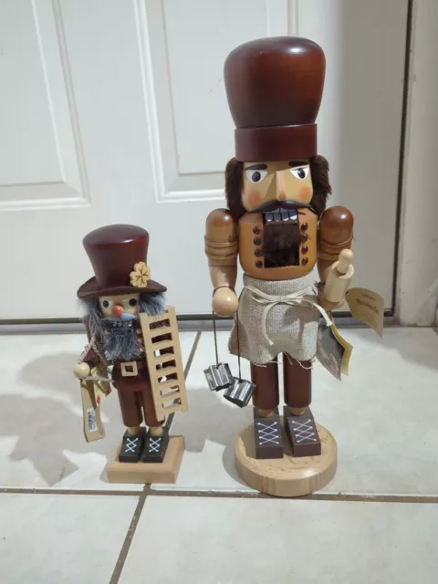 2 Christian Ulbricht Crate And Barrel Nutcrackers.. Chimney Sweeper And Baker