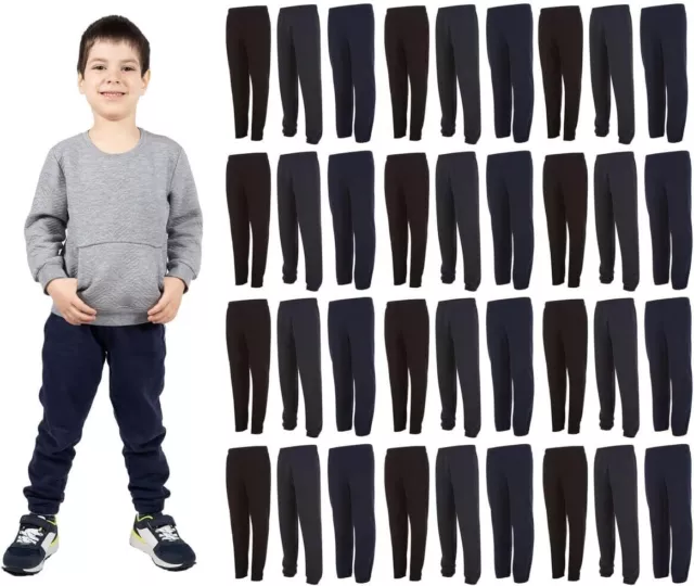 Yacht & Smith 36 Pack Kids Jogger Bulk Sweatpants, Comfy Lounge Joggers for Kids