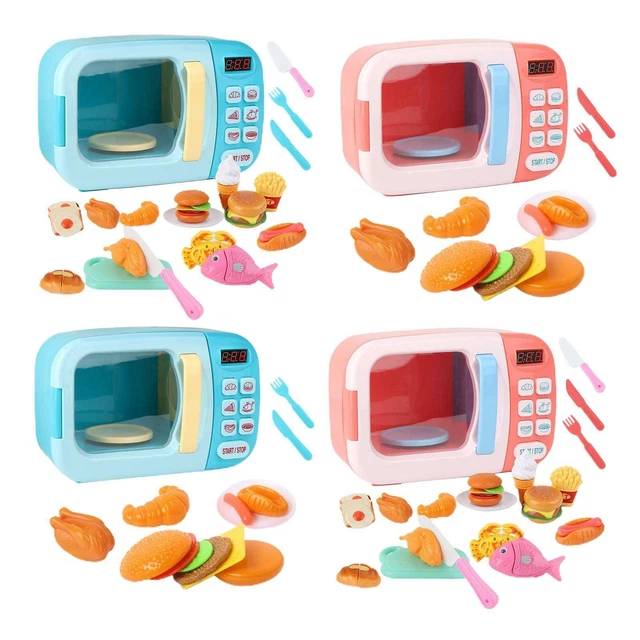 Microwave Kitchen Toys Game Pretend Props Fake Food Educational Awareness Toys