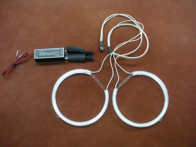 NEW CCFL 125mm 5" Angel Eyes Halos Rings White Semi-Circle with Inverter/Driver 