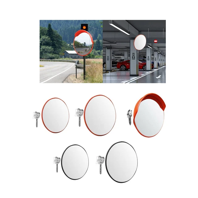 Konvexer Sicherheitsspiegel 28cm - Weitwinkel Verkehrsspiegel Für Parkplatz Garage & Blindwinkel