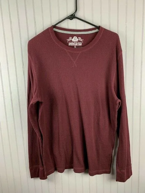 American Rag Size XL Mens Maroon Color Thermal Shirt Long Sleeve