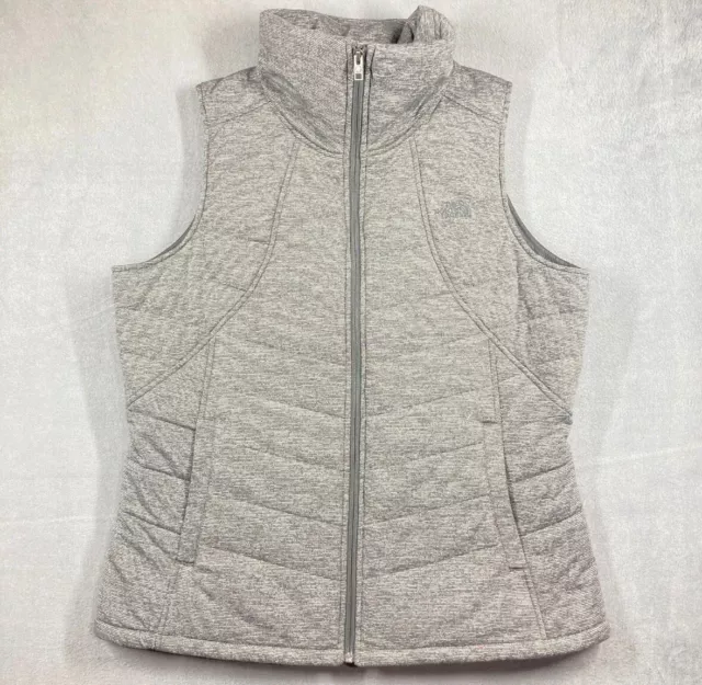 The North Face Women's Size XL TG Heathered Grey Pseudio Insulated Puffer Vest