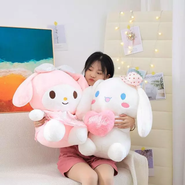 Cute Huge My Melody Kuromi Plush Doll Sleeping Pillow Bed Sofa