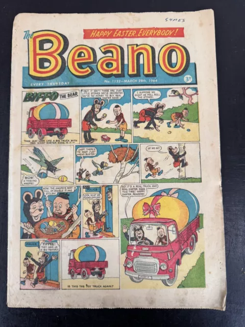 Beano 1132 March 28th 1964 Easter Edition   Biffo Bear, Lord Snooty, Dennis