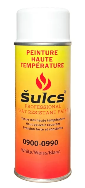 Peinture Haute température Professionnelle Blanc Aérosol 900°C Auto Moto BBQ