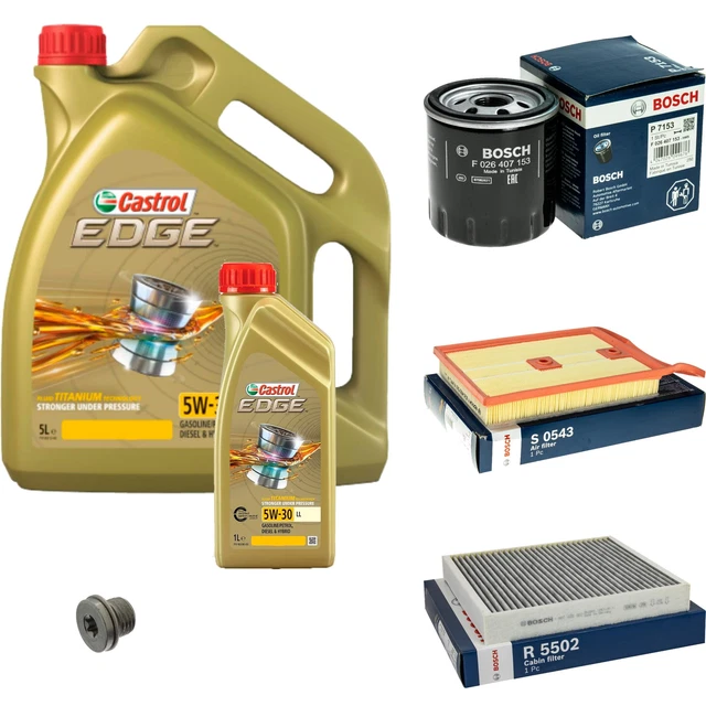 BOSCH CONTROLLO SET 6 L castrol edge FST 5W-30 Ll per LED VW Polo EUR ...