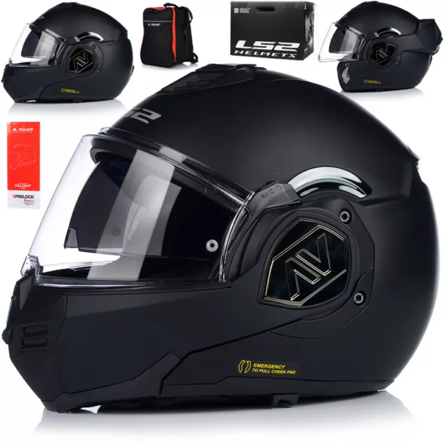 Motorradhelm Klapphelm | LS2 FF906 Advant Solid | Helm Flip Up  XS - 3XL