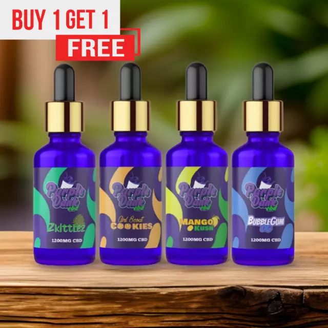 Purple Dank Full Spectrum CBD Oil 30ml 9 Flavours 600 to 4800mg BUY 1 GET 1 FREE