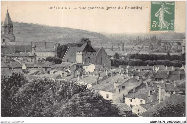 ADWP3-71-0247 - CLUNY - vue générale - prise du fouettin