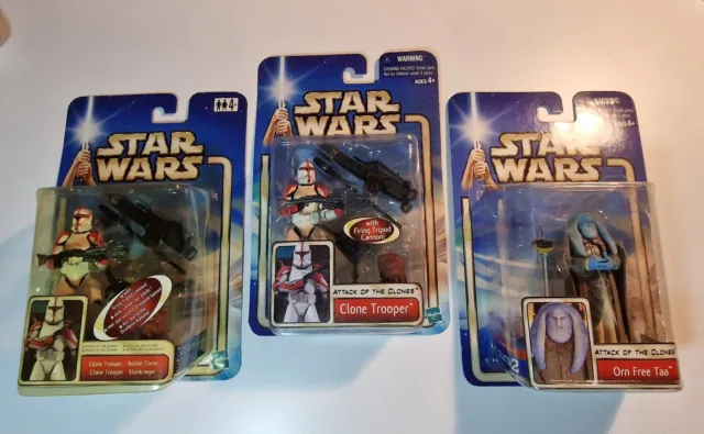 Hasbro Star Wars Attack Of The Clones 2 x Clone Trooper / Orn Free Taa Bundle