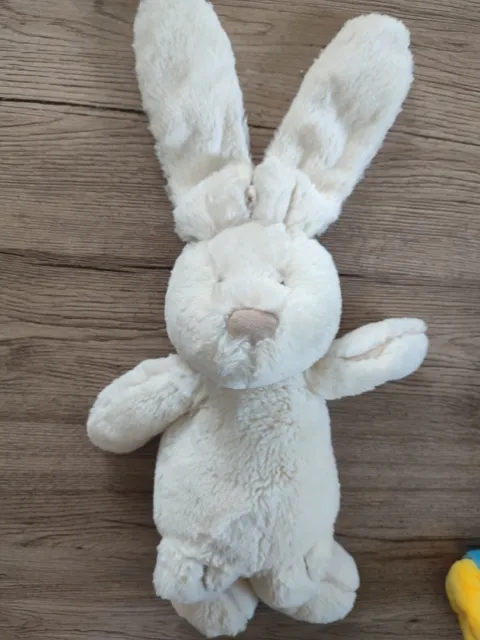 doudou peluche Jellycat  lapin Piper creme ivoire beige couture taupe 30 / 50 cm