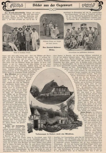 Deutsch-Südwestafrika Halbbatterie Stuhlmann Buren Zeitungsartikel von 1905