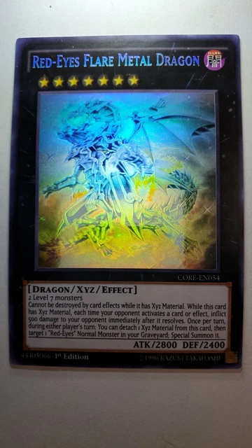 x1 -RED EYES FLARE METAL DRAGON - CORE-EN054 - Ghost Rare - YuGiOh - NM