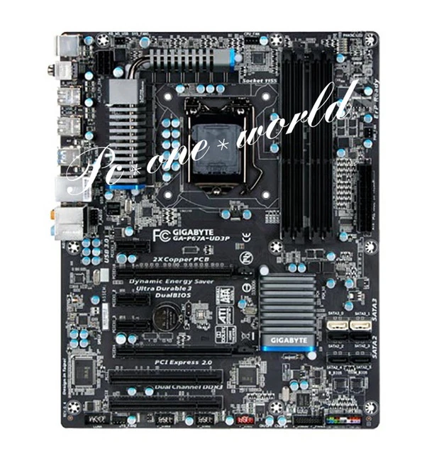 GIGABYTE GA-P67A-UD3P MOTHERBOARD Intel P67 LGA 1155 DDR3 DIMM USB3.0 ...