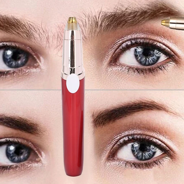 Removedor de vello eléctrico (rojo) seguro para el cabello indoloro eficaz para las mejillas de los labios