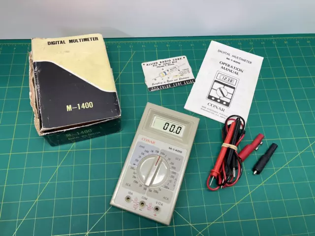CONAR M-1400 Vintage Multimeter | OHM / DCA / DCV / ACA | With Leads TESTED