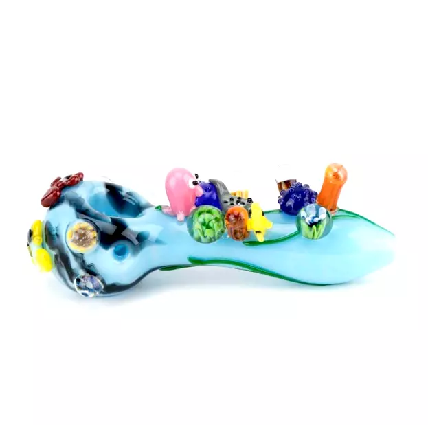 EMPIRE GLASSWORKS SPOON Pipe GREAT BARRIER REEF 4.75