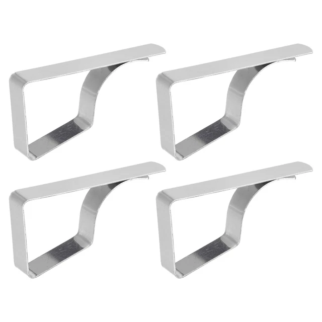 Tablecloth Clips 61mm x 31mm 430 Stainless Steel Table Cloth Holder Silver 8 Pcs