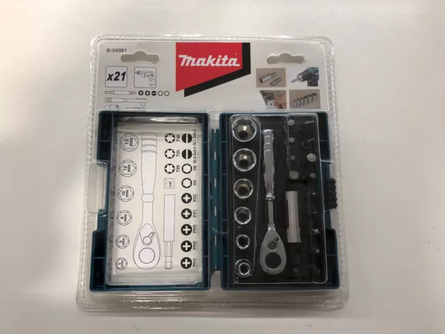 Makita Set Mini Ratschenset Bit-Sortiment 21x B-54081