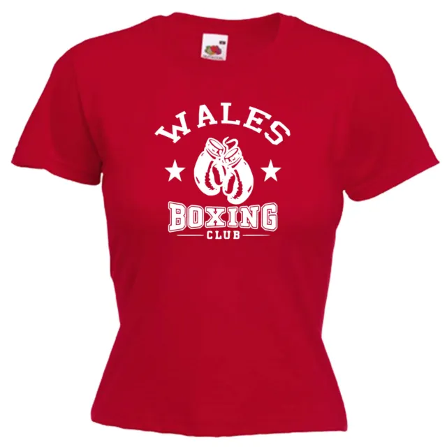 T-shirt femme Wales Boxing Club boxer gallois 13 couleurs taille 6 - 16