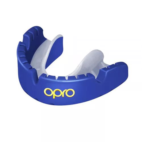 OPRO GOLD Braces Self-Fit GEN4 Mouthguard - Blue/Pearl - Brand New & Sealed