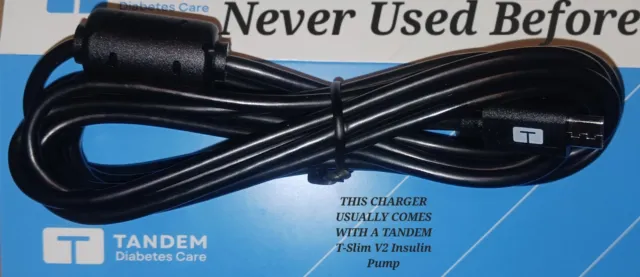 ¡Cable de carga bomba de insulina T-Slim X2 tándem de transferencia de datos!•NUNCA SE HA UTILIZADO