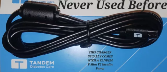 ¡Cable de carga bomba de insulina T-Slim X2 tándem de transferencia de datos!•NUNCA SE HA UTILIZADO