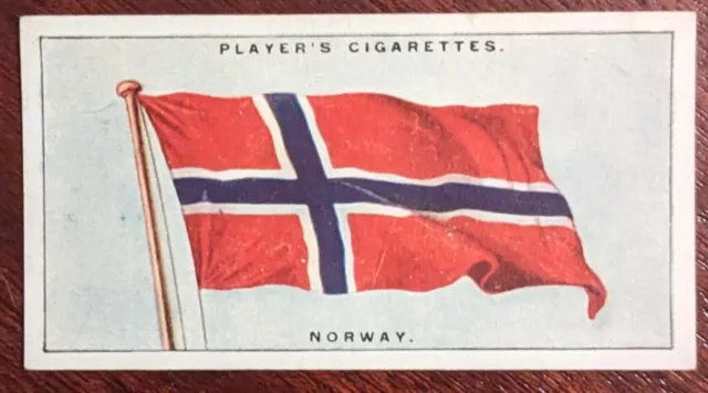 1928 John Players Cigarette Card Flags Of The League Of Nations - Norway