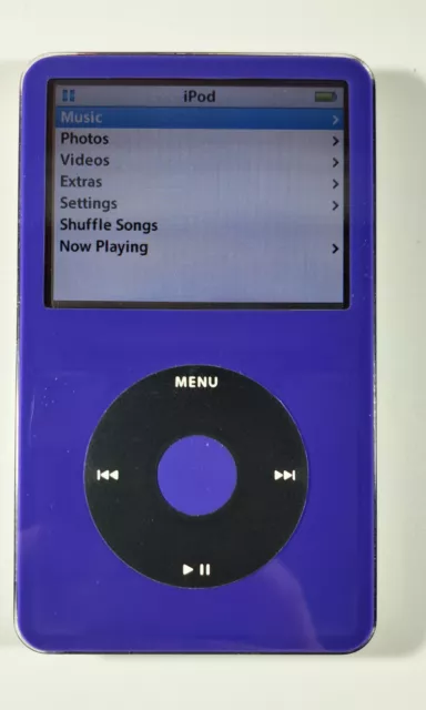 Apple iPod Classic 5th Gen Custom Flash Mod Purple w/ Black clickwheel 160gb