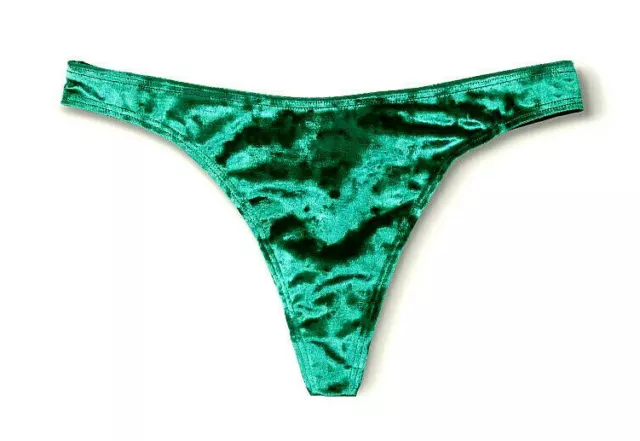VICTORIAS SECRET SEXY THONG Panty Pantie Liquid Velvet Black Green Logo PINK  NWT $12.98 - PicClick