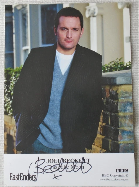 Eastenders signed photo - Joel Beckett as Jake Moon - BBC castcard vgc