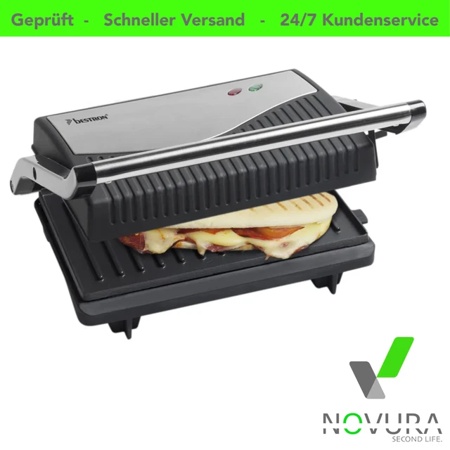 Bestron -APG150- Kontaktgrill mit Auffangschale  aus Edelstahl