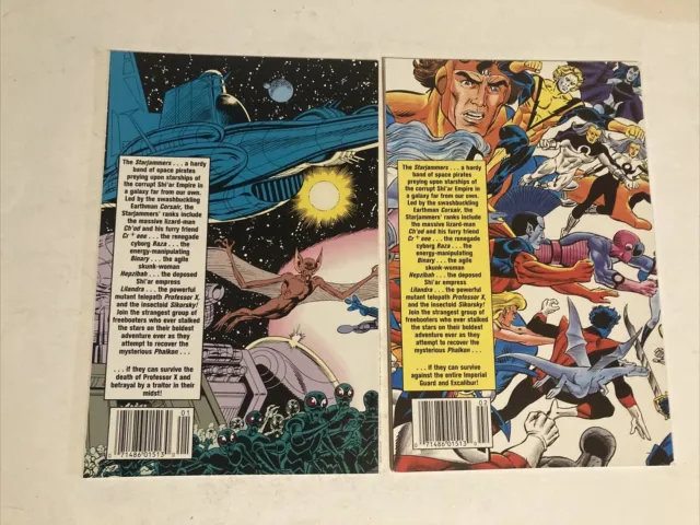 X-MEN SPOTLIGHT ON STARJAMMERS # 1 & # 2 Marvel Comic Books G/VG 1990 Copper Age 3