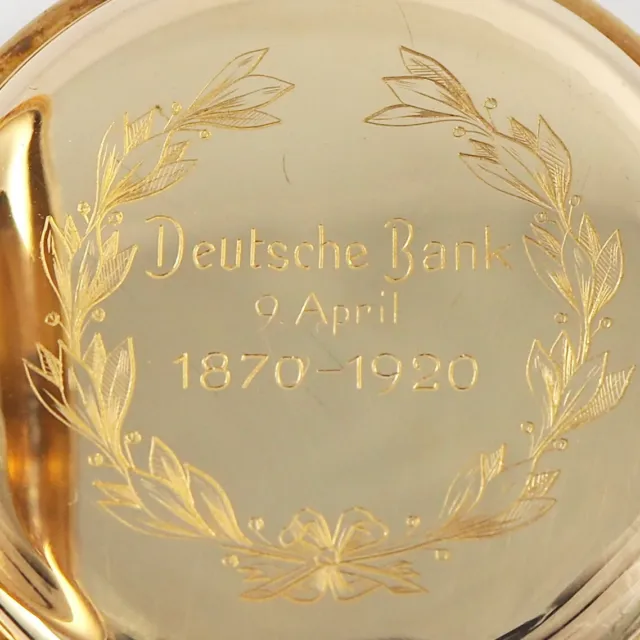 Uhrenfabrik Union Glashütte Sachsen Deutsche Bank 50 Jahre Jubiläumsuhr  Rarität