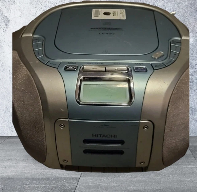 HITACHI CX420 PORTABLE Stereo Radio Cassette Recorder Digital CD